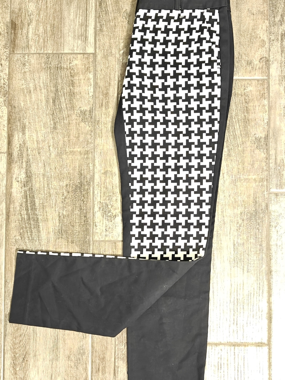 Michael Kors Straight-Leg Houndstooth Pants